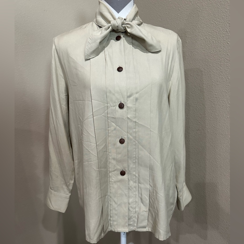 DEAR brand Vintage Silk Blouse Made in Italy, EUC!